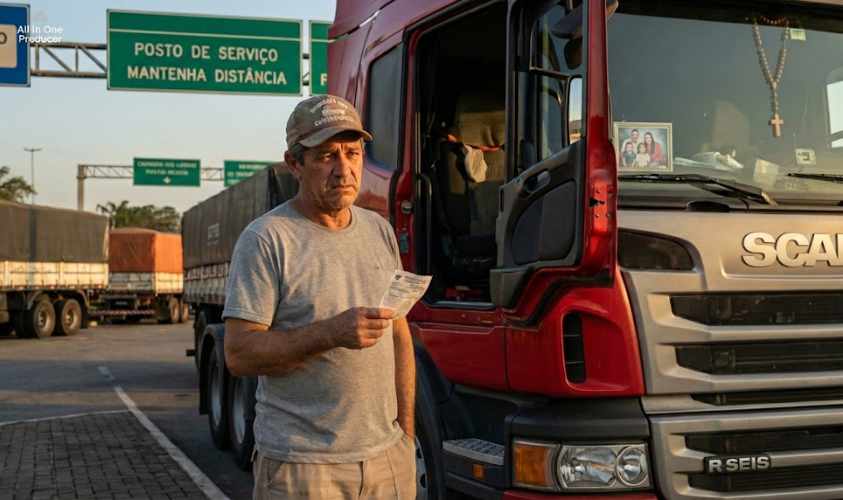 Caminhoneiros e motoristas de ônibus recorrendo multa de trânsito