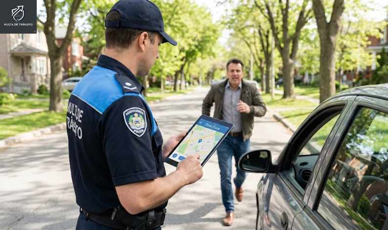 Multa por estacionar em local proibido